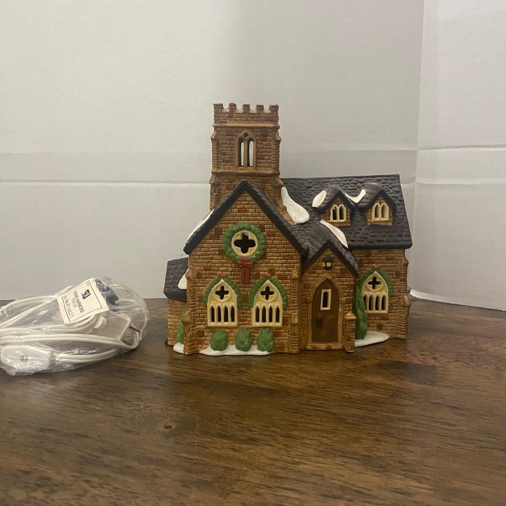 Dept 56 Dickens Village Knottinghill Church 1989 Vintage Christmas Building
